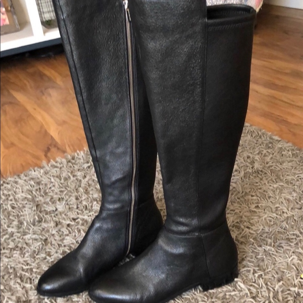 Micheal Kors Leather black knee boots